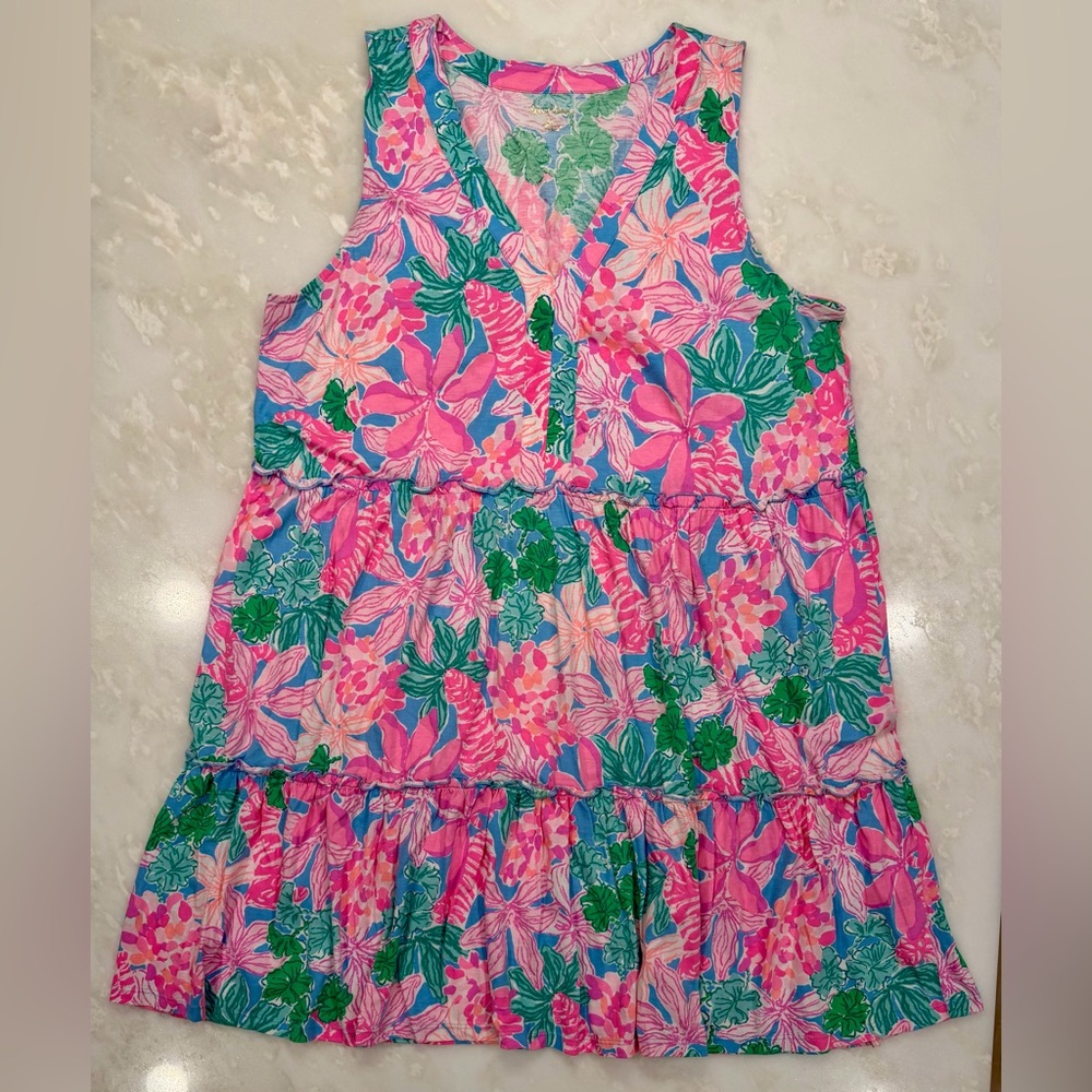 Lilly Pulitzer Lorina V-Neck Dress “Multi Lions Lair” Sz. XXL - Picture 8 of 16